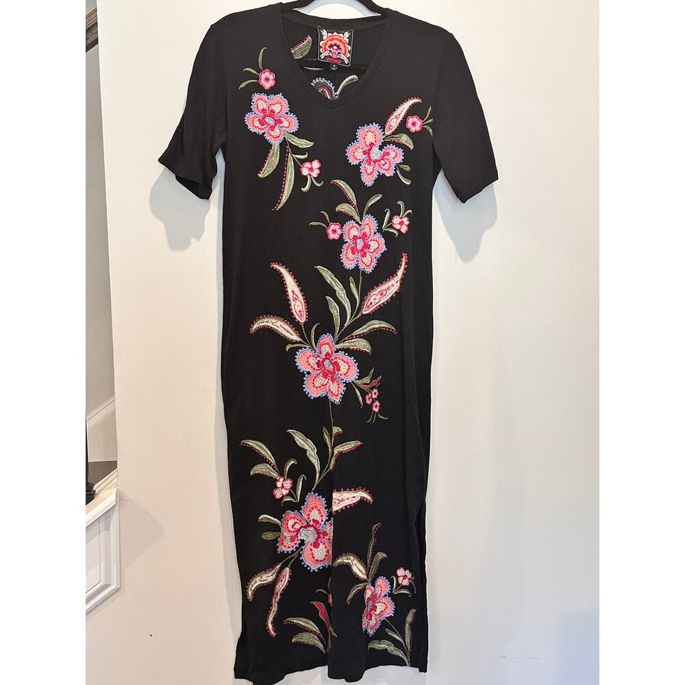 Johnny Was LIBBI TRAPUNTO T‑SHIRT DRESS XS